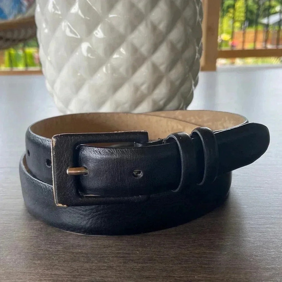 Nine West| Black Leather  Belt - Picture 1 of 6